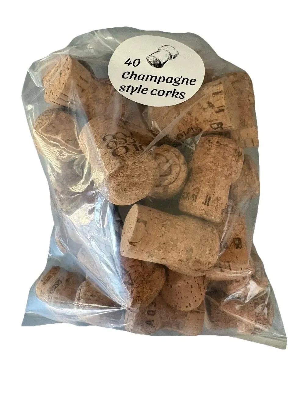 Lot of 40 Champagne & Sparkling Wine Corks for Crafts Wedding Decor DIY